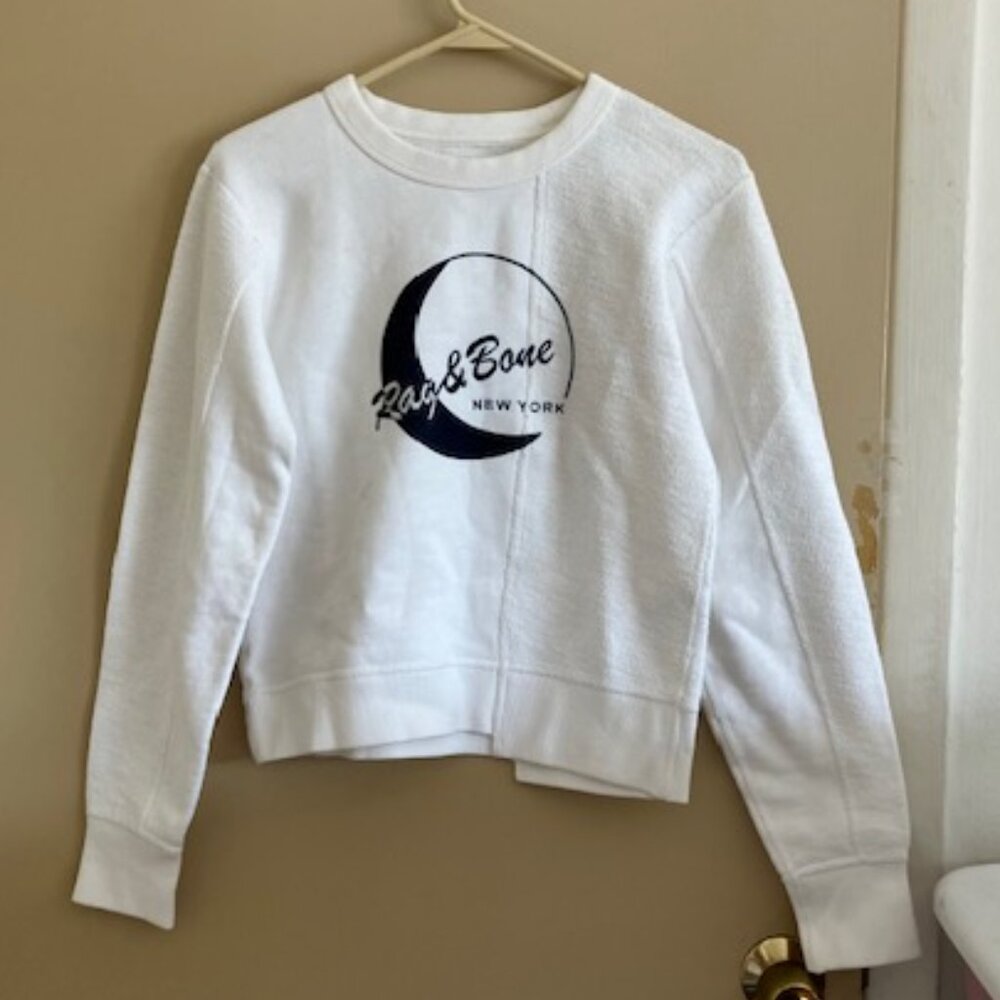 Rag & Bone NY White Sweatshirt XS or Small NWT